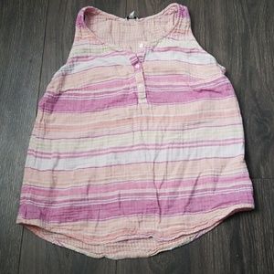 Striped Button Tank